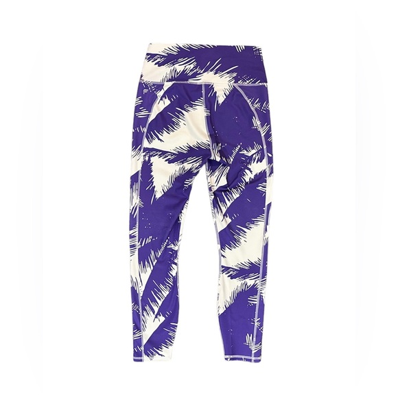 FABLETICS High Waisted Printed PureLuxe Paradiso Leggings 7/8 Purple White XXS - Picture 3 of 15